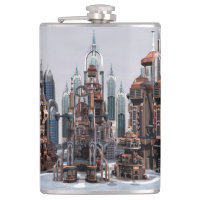 Ville de fantasy futuriste Art de la skyline de sc