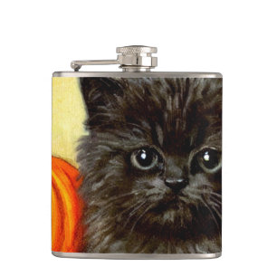 Flasques Vintage Halloween Kitten