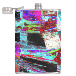 Flasques Vinyl Wrapped Flask – Neon Pulse