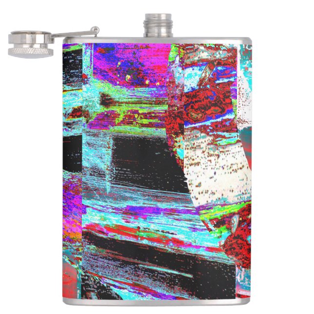 Flasques Vinyl Wrapped Flask – Neon Pulse (Ouvert)