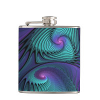 Violet Rencontre Turquoise Moderne Art Fractal Abs