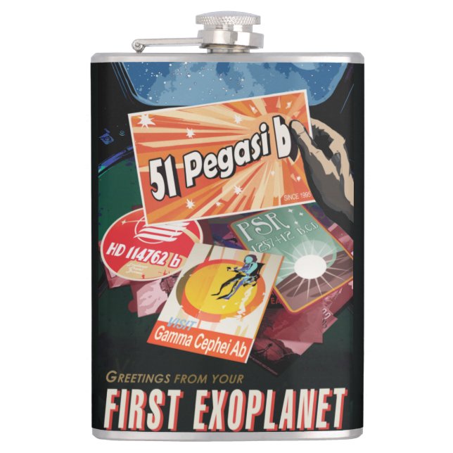 Flasques Visitez La Première Exoplanète Trouvée À L'Extérie (Devant)
