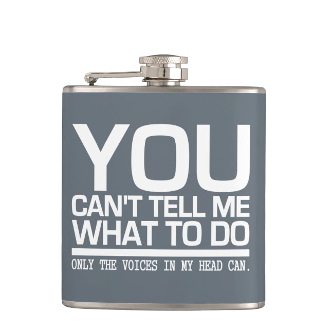 Flasques VOIX DANS MA TÊTE fiole personnalisée (Devant)