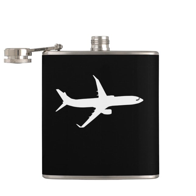 Flasques Vol en silhouette blanche JetLiner (Ouvert)
