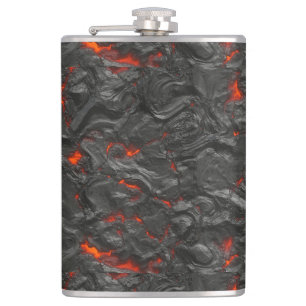 Flasques Volcan de lave molle noir et rouge