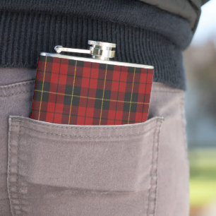 Flasques Wallace Tartan Scottish Clan Plaid Motif