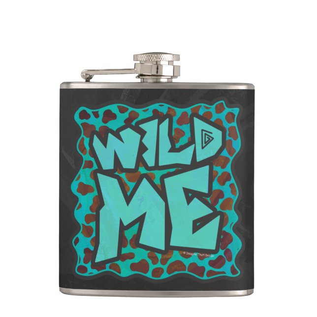Flasques Wild me Dalmatien Conception Brown et Turquoise (Devant)