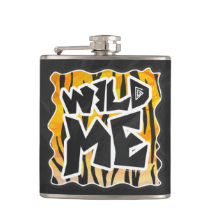 Flasques Wild Me Tiger orange et noir