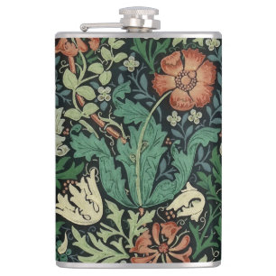 Flasques William Morris Compton Floral Art nouveau Motif