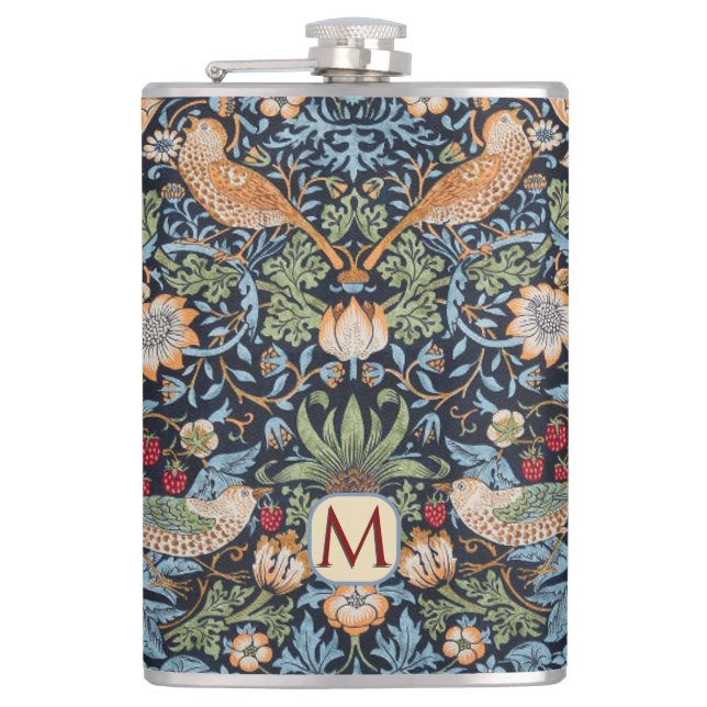 Flasques William Morris Monogramme Voleur de Fraises  (Devant)