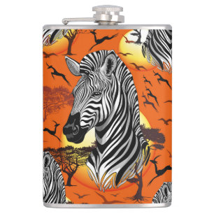Flasques Zebra African Savanna Wild Animal