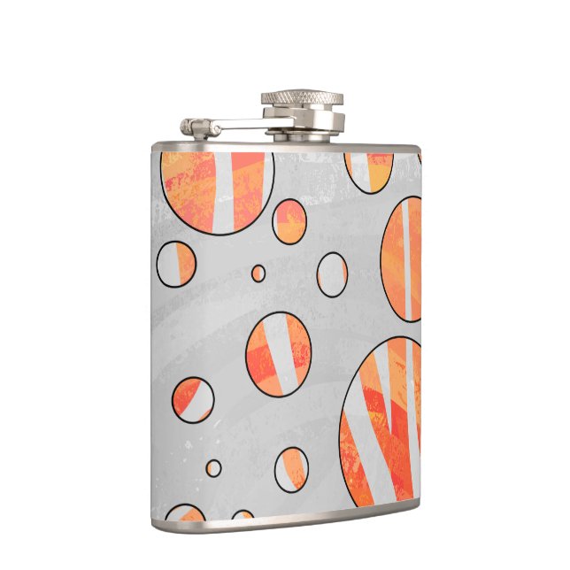 Flasques Zebra Orange et White Polka Dot (Droite)
