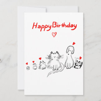 Flat 12x18 Birthday Card Dankeskarte