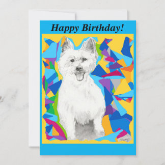 Flat Announcement Happy Birthday Card Ankündigung