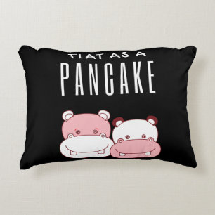 Flat as Pancake Couple Hippo Hippo Lover Dekokissen