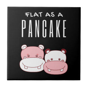 Flat as Pancake Couple Hippo Hippo Lover Fliese