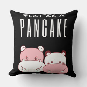 Flat as Pancake Couple Hippo   Hippo Lover Kissen