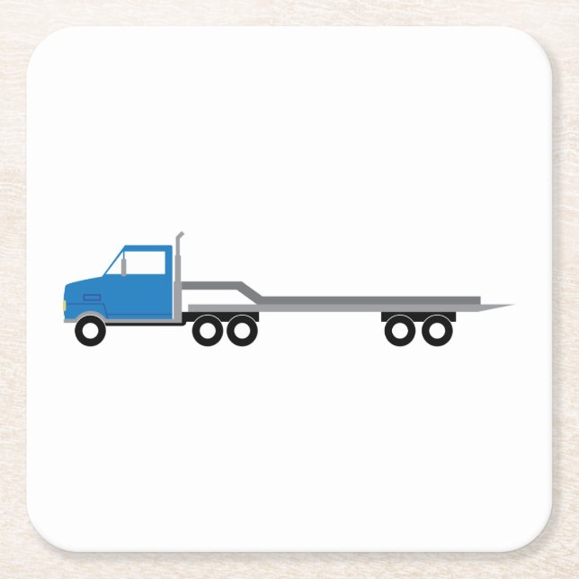 Flat Bed Truck Rechteckiger Pappuntersetzer (Vorderseite)