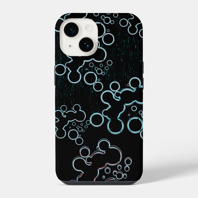 Flat Bubbles B Case-Mate iPhone Case 14 Hülle (Rückseite)