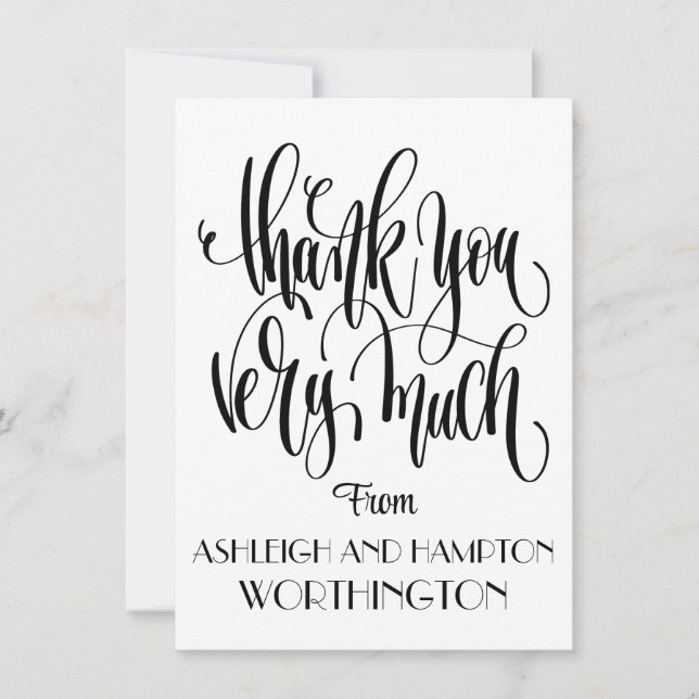 Flat Card Vielen Dank Einladung (Vorderseite)