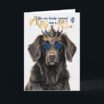 Flat Coat Retriever King for Day Funny Birthday Karte<br><div class="desc">Der Typ,  der seinen Flat Coated Retriever Hund anschwärmt,  erhält ein tolles Geburtstagskarte,  das für einen König geeignet ist.</div>