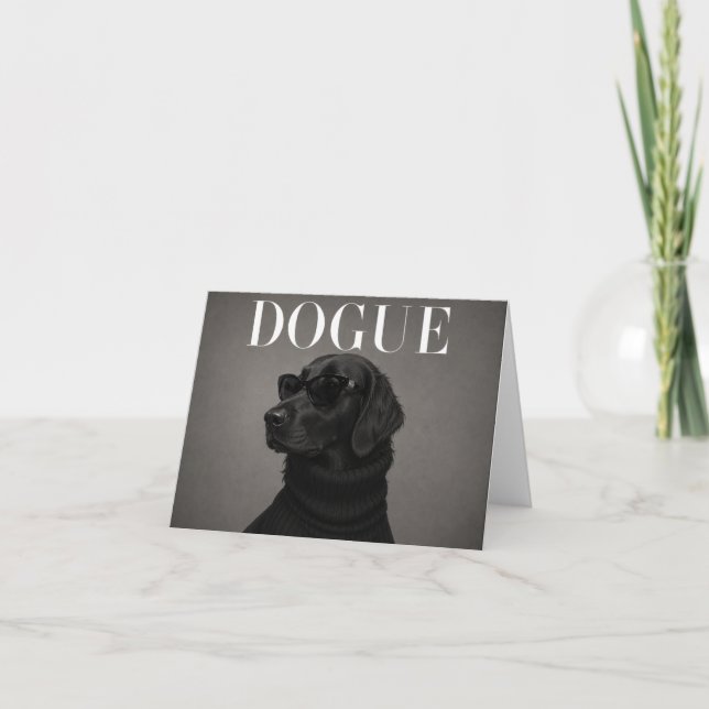 Flat Coated Retriever Chic Editorial Hund Danke (Vorderseite)