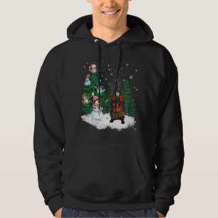 Flat Coated Retriever Dog Christmas Snowman Xmas T Hoodie