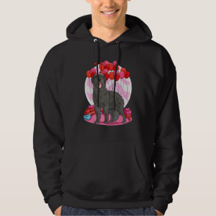 Flat Coated Retriever Heart Valentine Day Hund Hoodie