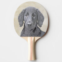 Flat-Coated Retriever Painting - Original Dog Art