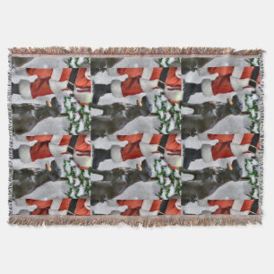 Flat-Coated Retriever Weihnachten Decke