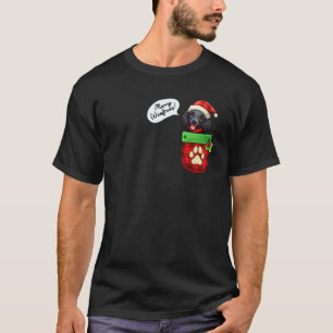 Flat Coated Retriever Weihnachten Frohe Woofmas In T-Shirt