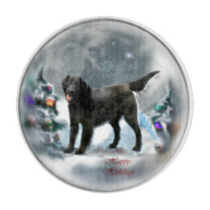 Flat-Coated Retriever Weihnachten Schneidebrett