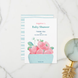 Flat Danke Baby Duwer Card Erdbeeren