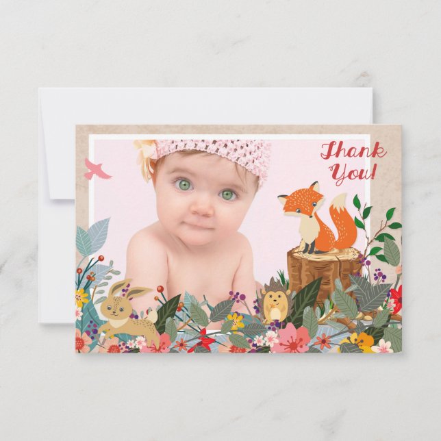 Flat Dankeschön-Karte Dankeskarte (Vorderseite)