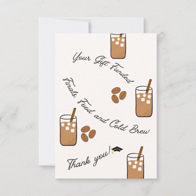 Flat Dankeschön-Karte Dankeskarte (Vorderseite)