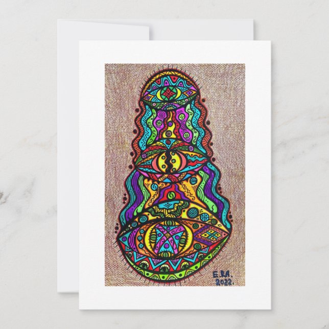 Flat Dankeschön-Karte Dankeskarte (Vorderseite)