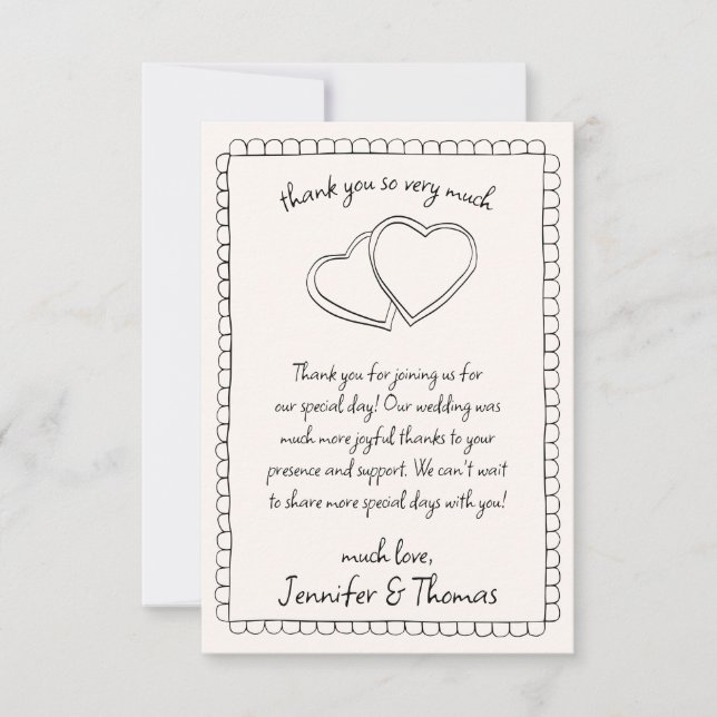 Flat Dankeschön-Karte Dankeskarte (Vorderseite)