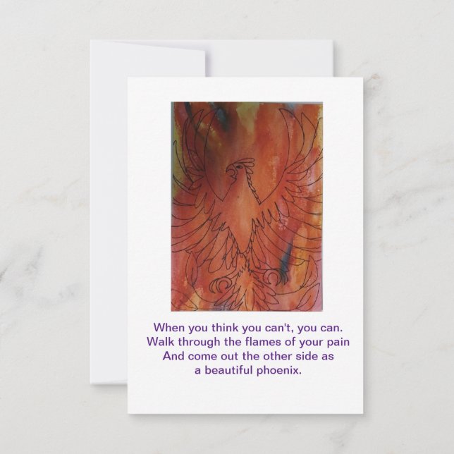 Flat Dankeschön-Karte Dankeskarte (Rückseite)