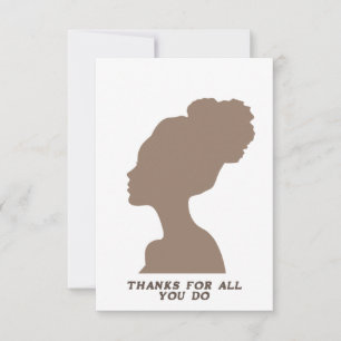 Flat Dankycard (Leere auf einer Seite) - Frau Dankeskarte