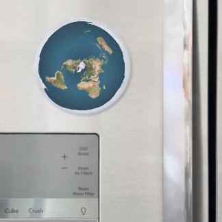 Flat Earth Azimuthal Projektionsdiagramm Magnet