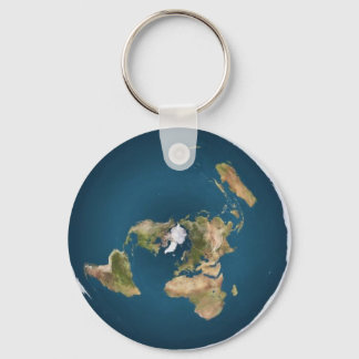 Flat Earth Azimuthal Projektionskarte Schlüsselanh Schlüsselanhänger