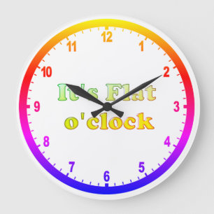 Flat Earth Clock Große Wanduhr