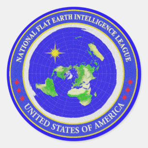 Flat Earth Designs - Intelligence League USA Runder Aufkleber