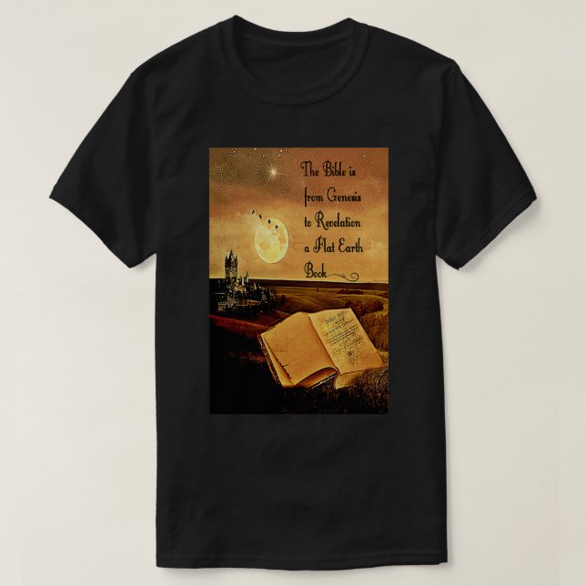 Flat Earth Die biblische Flatearth FlatEarth-Bibel T-Shirt (Design vorne)