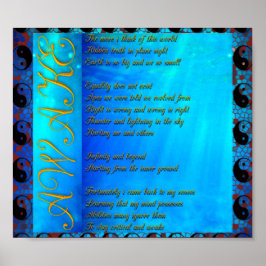 Flat Earth Gedicht Poster