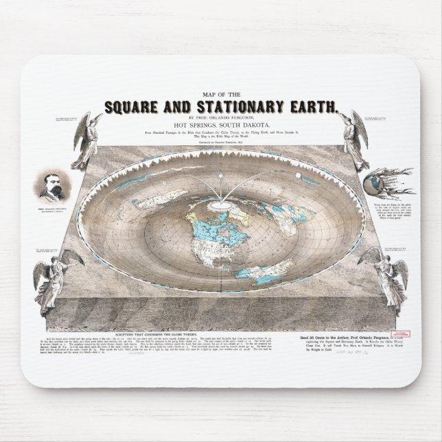 Flat Earth Map Mousepad (Vorne)