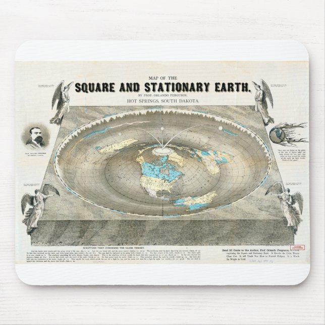 Flat Earth Map Mousepad (Vorne)