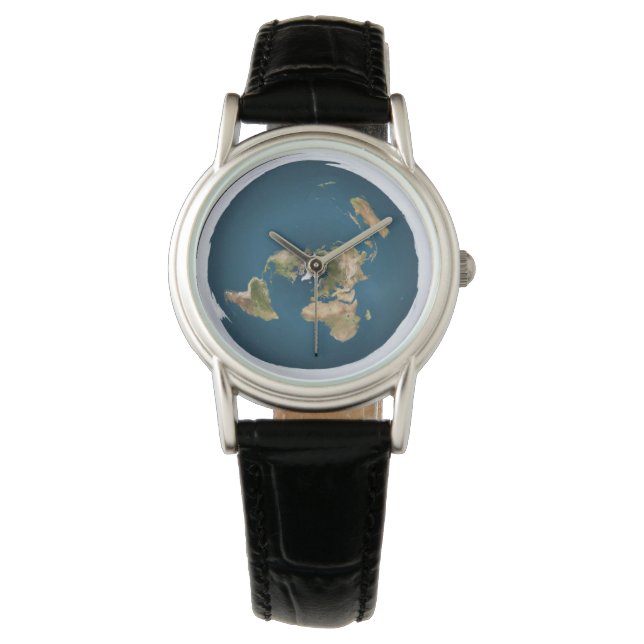 Flat Earth Map von US Geological Survey Armbanduhr (Vorderseite)