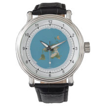 Flat Earth Map Wrist Watch