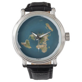 Flat Earth Map Wrist Watch Armbanduhr